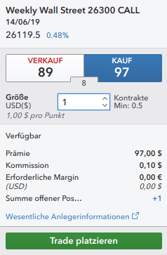 Beispiel für den Kauf einer Vanilla Call-Option